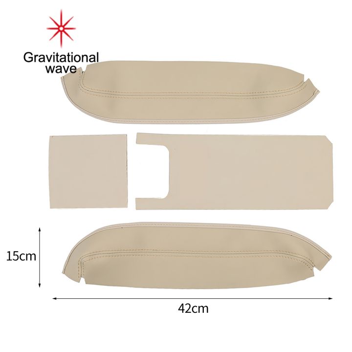 แรงโน้มถ่วงคลื่น4ชิ้นที่เท้าแขนป้องกันสวมทนรอยขีดข่วนทนติดตั้งง่ายฝีมือดีลื่นอุปกรณ์ตกแต่งภายในกันน้ำตกแต่งรถคอนโซลกลางปก-pad-สำหรับโตโยต้า2022