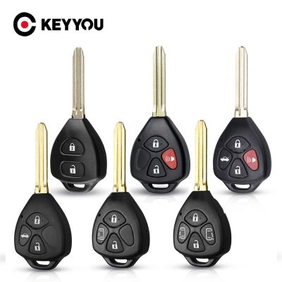 ▬ KEYYOU 2/3/4 Buttons Car Remote Key Shell Case For Toyota Camry Corolla Reiz RAV4 Crown Avalon Venza Matrix TOY43 Blade