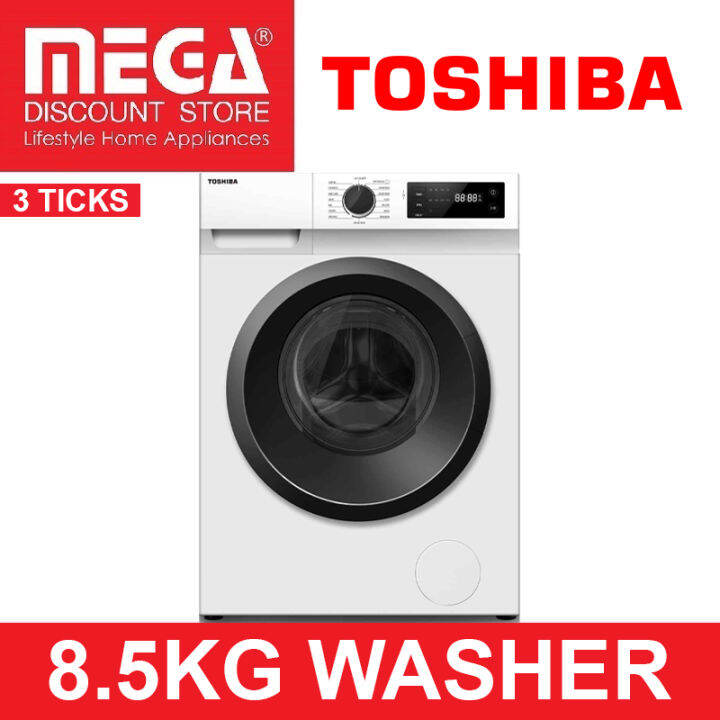 TOSHIBA TWBH95S2S 8.5KG FRONT LOAD WASHER (3 TICKS) Lazada Singapore
