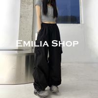 [ส่งของ]EMILIA SHOP กางเกงขายาว กางเกงเอวสูง สไตล์เกาหลี 2023 ใหม่ ES220083