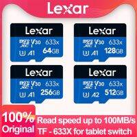 Lexar ไมโครการ์ด SD ของแท้ใหม่128GB 64GB 256GB 512GB A1 A2การ์ดความจำ32GB แฟลชการ์ด Class10 TF สำหรับกล้องบันทึกภาพกีฬาโดรน