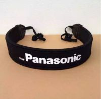 สายคล้องกล้อง PANASONIC แบบนิ่ม Neoprene สายสีดำ/อักษรขาว (1379)