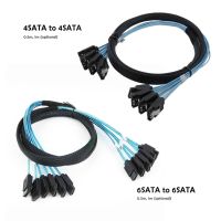 Nku SATA III 6Gbps SAS Data Cable 4/6 Ports Sata 7Pin Female-Female Hard Drive Splitter Cable Cord for Computer Server HDD SSD