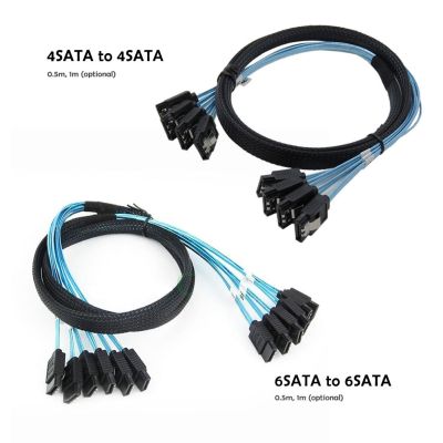 【YF】 III 6Gbps Cable for 7 Pin to Hard Drive Data 4SATA 6SATA