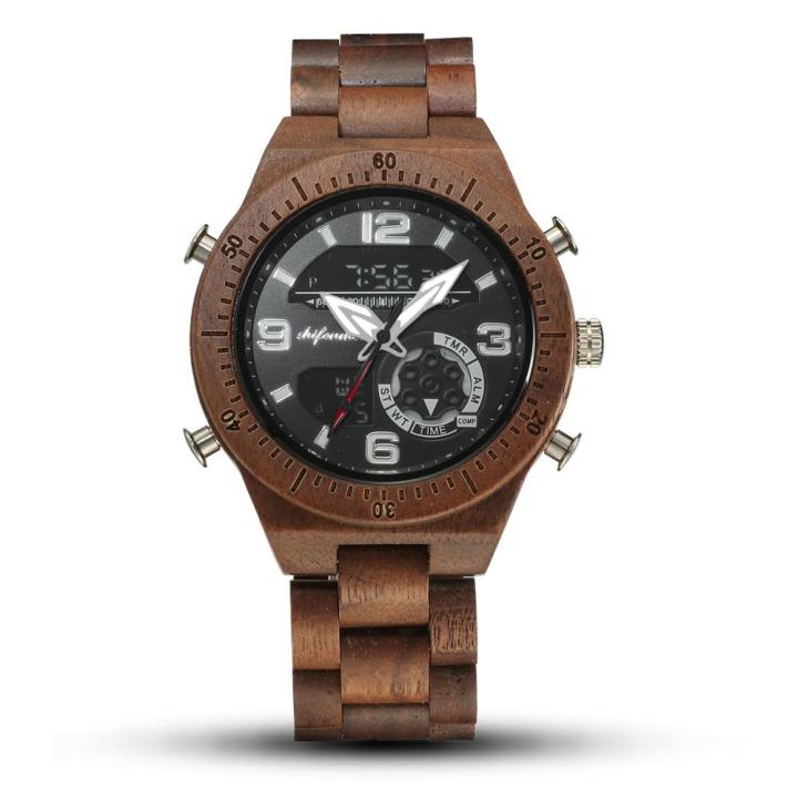 2021Shifenmei Wood Watches Men Fashion Quartz Wooden Top Luxury Brand Digital Watch for Men Military Clock relogio masculino