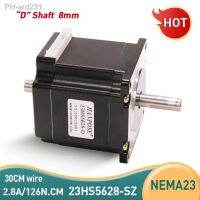 NEMA 23 Stepper motor double shaft 23HS5628-SZ 2.8A 126N.cm dual shaft D 8mm 57x56mm Nema23 stepping motor For CNC