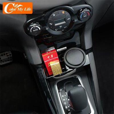 hotx 【cw】 Ecosport 2013-2017 Console Flocking Storage Armrest Organizer Car Interior Modification