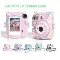 สำหรับฟิล์มฟูจิ Instax Mini12กระเป๋าภาพเคสใส่ของใสพร้อมเคสกระเป๋ากล้องภาพสติกเกอร์ DIY Tali Bahu