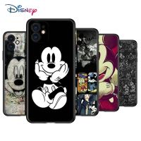 Disney Mickey Mouse Phone Case For Apple iPhone 14 13 12 11 Pro Max Mini XS Max X XR 7 8 Plus 5S Silicone Black Shell  Screen Protectors