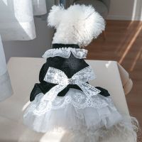 Cute Small Medium Cat Dog Princess Dresses Puppy Bow Knot Dress Pet Tutu Dresses Schnauzer Puppy Dog Princess Summer Dresses Dresses