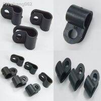 100Pcs/Bag 3.3 5.2 6.4 8.4 10.4 13.2 16 19 1/8 3/16 1/4 5/16 3/8 1/2R R-Type Nylon R Type Clamp Cable Clips Black