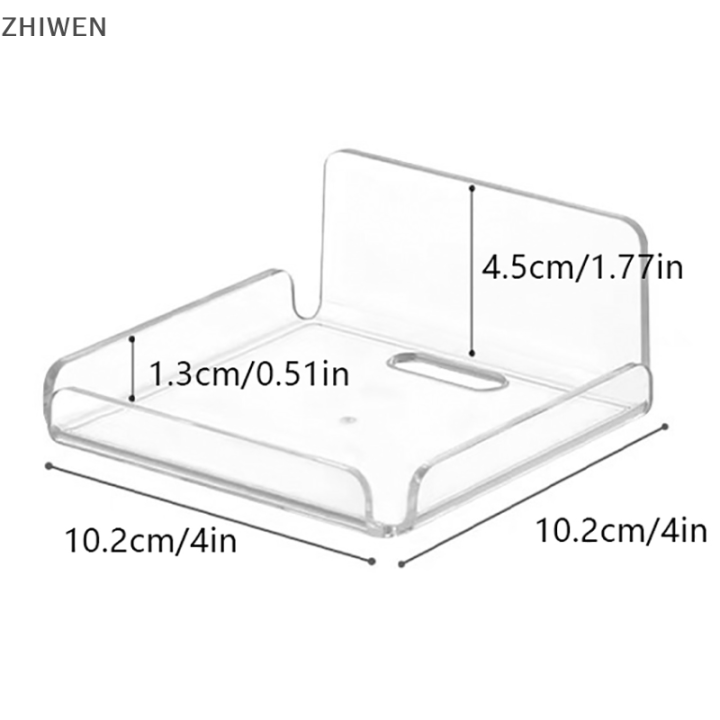 zhiwen-ที่แขวนเจลทำความสะอาดมือแบบติดผนังชั้นเก็บของขนาดเล็กแบบไม่ต้องเจาะสำหรับตรวจสอบอุปกรณ์ห้องน้ำพลาสติกใส