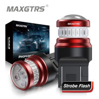 MAXGTRS 2x Strobe Flash 1157 P21/5W 7443 BAY15D 3157 LED Auto Brake Lights 4014 SMD LED Car Daytime Running Light Stop Tail Bulbs Red