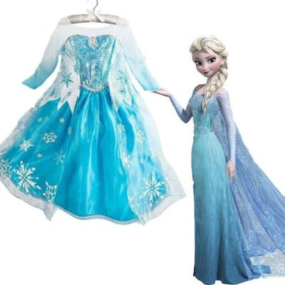 Kids Girls Party Fancy Dresses Elsa Dress Up Costume Princess Cosplay Clothes UK