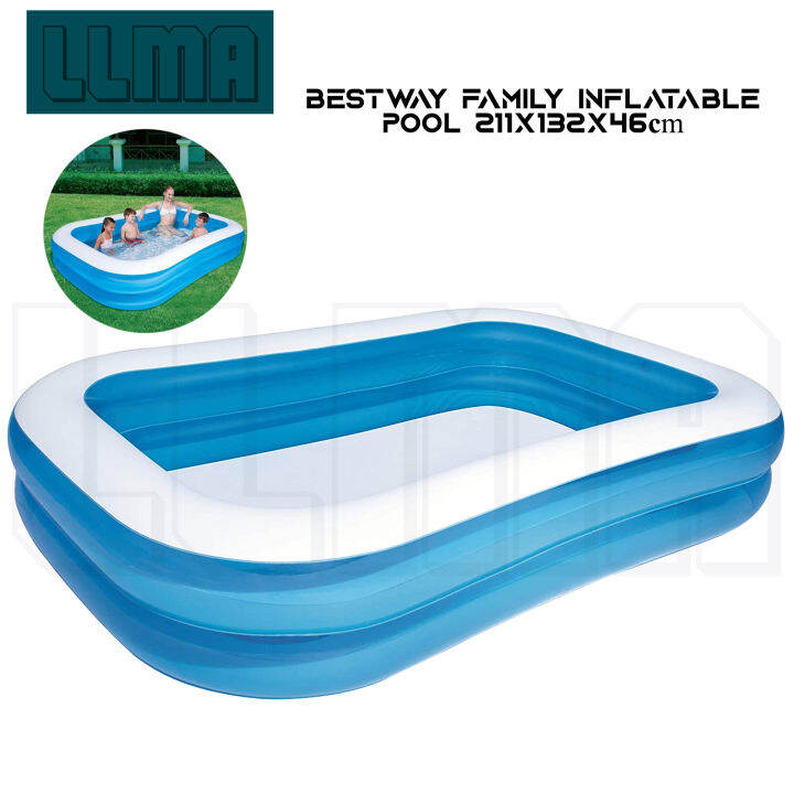 LLMA Inflatable Family Pool Rectangular Pool for Children, easy to ...