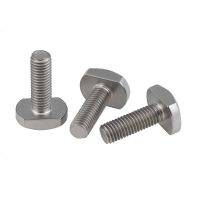 20ชิ้น T-Bolt 304สแตนเลส T-Slot T-Slot T หัว Bolt ค้อนสกรูสำหรับขันแน่น A2-70 M6 6มม. X 40มม. A2 Gb37 1.25มม. * At908