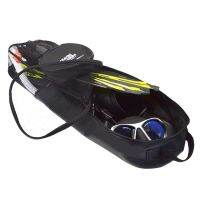 Portable Diving Bag Freediving Fin Bag With Pocket Adjustable Waterproof With Shoulder Strap For Scuba Diving Snorkeling Fin