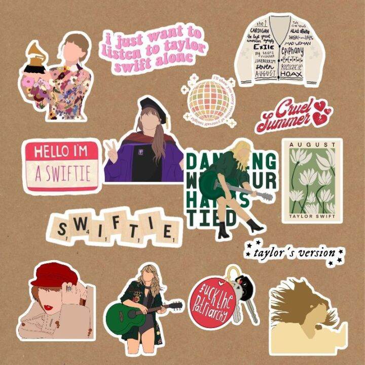 TAYLOR SWIFT Laminated VINYL Sticker Waterproof and Scratchproof Ara's ...