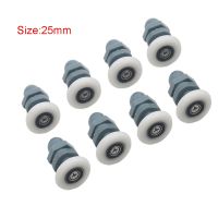 8pcs Smooth Pulley Pullers Runners Wheels Arc Cabin Shower Door Rollers Tool Home Sliding Bearing Hardware Bath Accessories