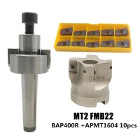 MT2 FMB22 Shank 400R 50mm Face CNC End Milling Cutter 4 APMT1604 คาร์ไบด์แทรกชุดอุปกรณ์เสริมเครื่อง Drawbar เครื่องตัด