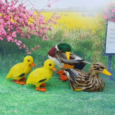 Simulation animal model courtyard family decorate scene white duck duck poultry stuffed animals shooting props