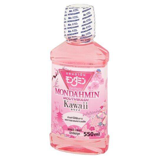 Mondamin มอนดามิน น้ำยาบ้วนปาก สูตรคาวาอี้ มิกซ์ฟรุต เพื่อฟันขาวขึ้น