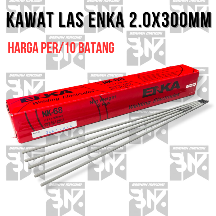 (ISI 10 BATANG) Kawat Las 2mm X 300mm NK-68 Kawat Las Steel ENKA NK 68 ...