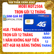 Sim 4G Mobi trọn gói không nạp tiền MDT135A- Sim 4G Mobifone thumbnail