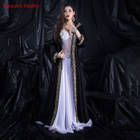 Belly Dance Coat Long Sleeve Robe Comition Clothes Tango Cha Cha Dancewear Female Temperament Performance Clothing...