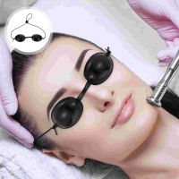 【cw】 5Pcs Flexible Tanning Bed Goggles Eye Protection UV Glasses for treatment LED Clinic ( Black ) ！