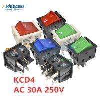 KCD4 AC 30A 250V Rocker Switch 25x31mm ON-OFF 2 Position 4/6 Pins With Light Power Switch