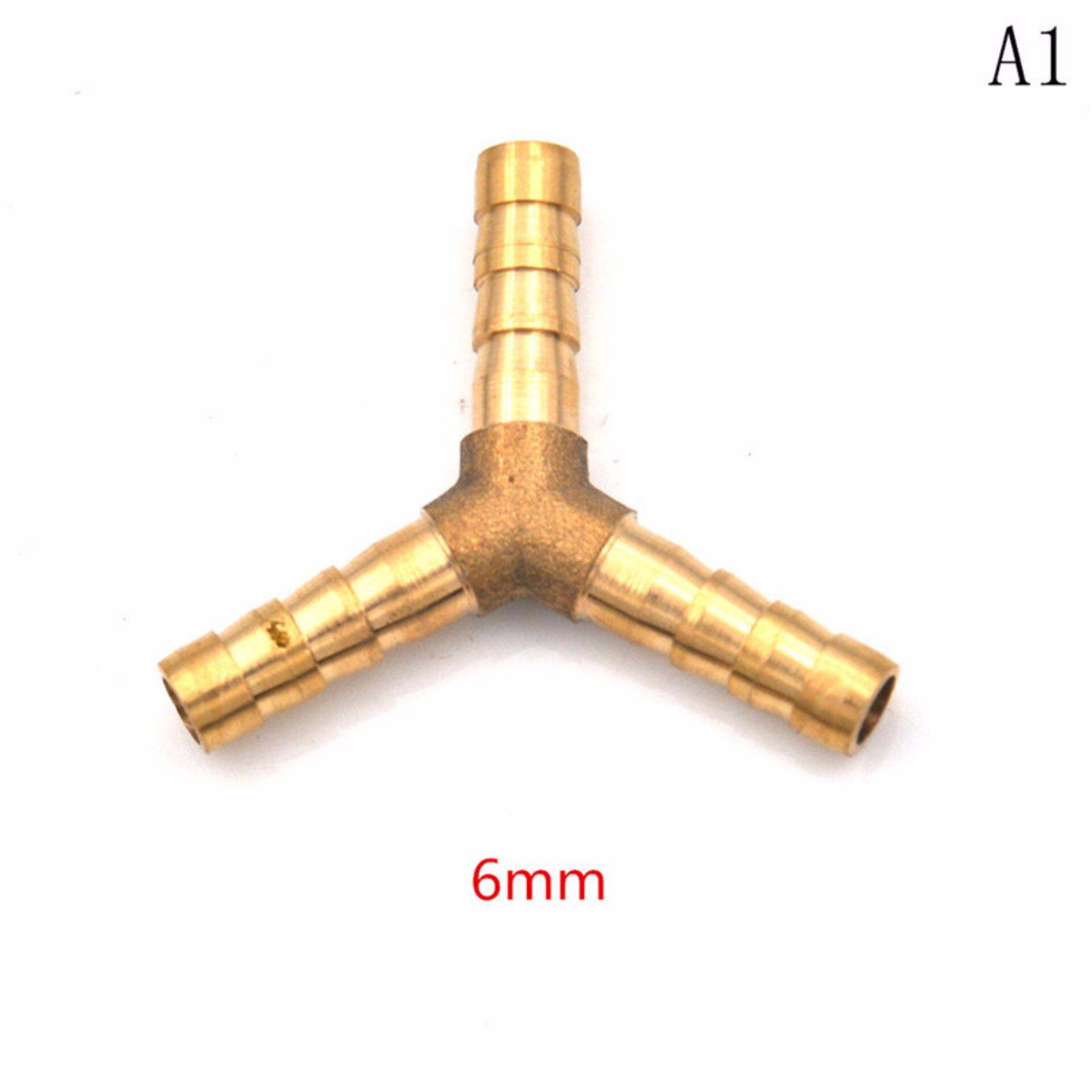 Y Brass Hose Joiner Barbed Splitter Connector Air Fuel Water Pipe Tubing 
