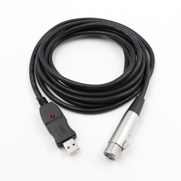3m-usb-male-to-xlr-female-microphone-usb-mic-link-cable-new