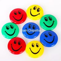 30mm 12 pcs Circular Smiley Magnets for Whiteboard fridge cabinet desk door Iron. แม่เหล็ก