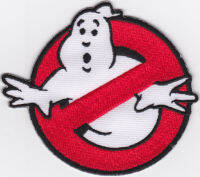 iron on patch Embroidery Ghostbuster Movie No Ghost 7x6 cm โกสท์บัสเตอร์ หนัง ตัวรีด เย็บติดผ้าประเทศไทย โลโก้ปัก มีกาวสำหรับรีด ตกแต่งเสื้อผ้า