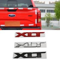 สติกเกอร์ติดด้านหลังรถ Logo Huruf XLT F150เทอร์โบสำหรับรถฟอร์ดสติกเกอร์ติดท้ายรถป้าย3D ตกแต่งสำหรับแต่งรถกระบะทำจากโลหะ