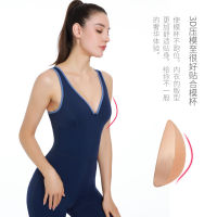 Spot parcel post Yoga Jumpsuit Womens Spring and Summer New European and American Professional Temperament Slimming Dance Sports Suit High-End Fitness Clothes Summer