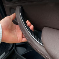 ใหม่รถซ้ายขวาคาร์บอนไฟเบอร์ภายในประตู Armrest Handle แผงด้านในดึงสำหรับ BMW E70 E71 E72 X5 X6 2007-2013