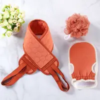 3pcsset Body Exfoliating Washcloth Gloves Cleaning Soft Brush Home Ho Bathroom Shower Ball Back Scrubber Set Skin Towel Bath