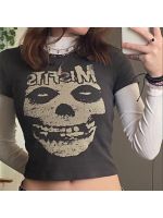 ⊕♛♕  Women s Graphic Print Short Sleeve Crop Tops T-Shirt Round Neck Slim Fit Tee Tops Y2k E Girl Clothing