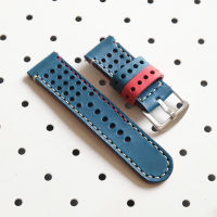 สายนาฬิกาหนังแท้ รุ่น DOT GUNDUM แนวRally racing strap watch strap สายนาฬิกา ส่งรวมเร็วจากไทย