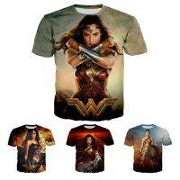 2023ขายใหม่ภาพยนตร์ร้อน Wonder Woman 3D พิมพ์เสื้อผู้ชายผู้หญิงเสื้อฤดูร้อนแขนสั้น Top Tee