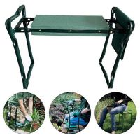 Folding Garden Kneeler Seat with Tool Bags EVA Foam Pad Bench Kneeling