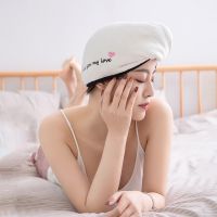 【CW】 shampoo super absorbent dry hair cap can wrap coral fleecy quick embroidery triangle towel