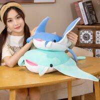 ปลาการ์ตูน Manta Ray Plush ของเล่น Devil Ray Rajiformes น่ารัก Mobulidae หมอน Plush ตุ๊กตาสัตว์ทะเลตุ๊กตาของขวัญ 70/90 ซม.-rangse22