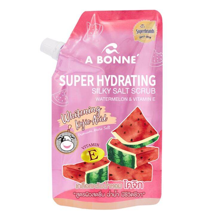A Bonne Super Hydrating Silky Salt Scrub Watermelon & Vitamin E 350g