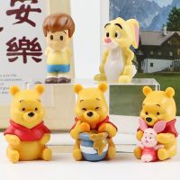 【cw】10 Winnie the Pooh Bear Tigger Owl Diy Cute Q Version Animal Capsule Ball Model Decoration Hand Office ！