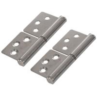 2 Pcs 3 Inch 360 Degree Rotating Window Door Flag Hinge amp; 100Pcs Flat Head Phillips Self Tapping Screw