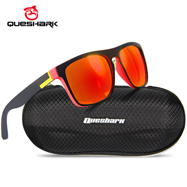 QUESHARK Professional Men Women HD TR90 Frame Polarized Hiking Sunglasses  Shockingly Colors Glasses Outdoor Sports Eyewear QE26