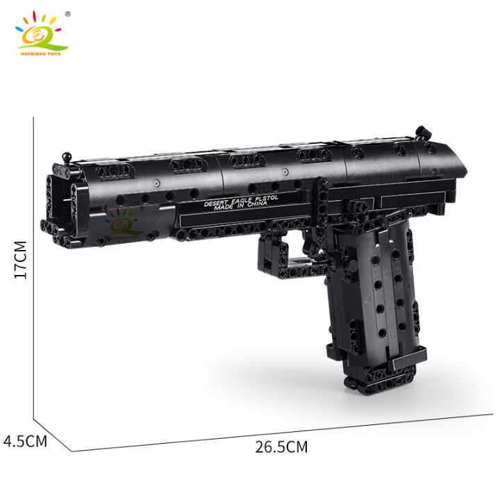 huiqibao-563pcs-desert-eagle-toy-technical-model-building-blocks-set-assembly-bricks-city-diy-weapon-game-children-toys-gift